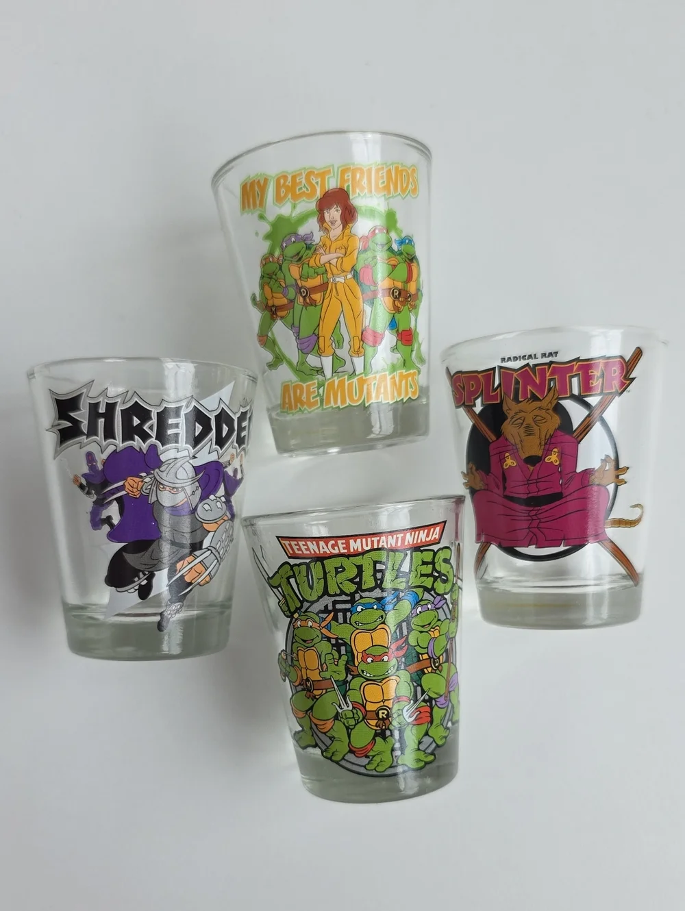 Teenage Mutant Ninja Turtles shot glasses Shredder and Splinter - Set Of 4 TMNT